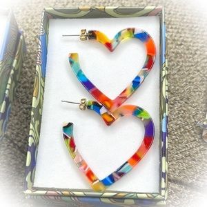 💕Beautiful Multicolored Heart Fashion Earrings💕